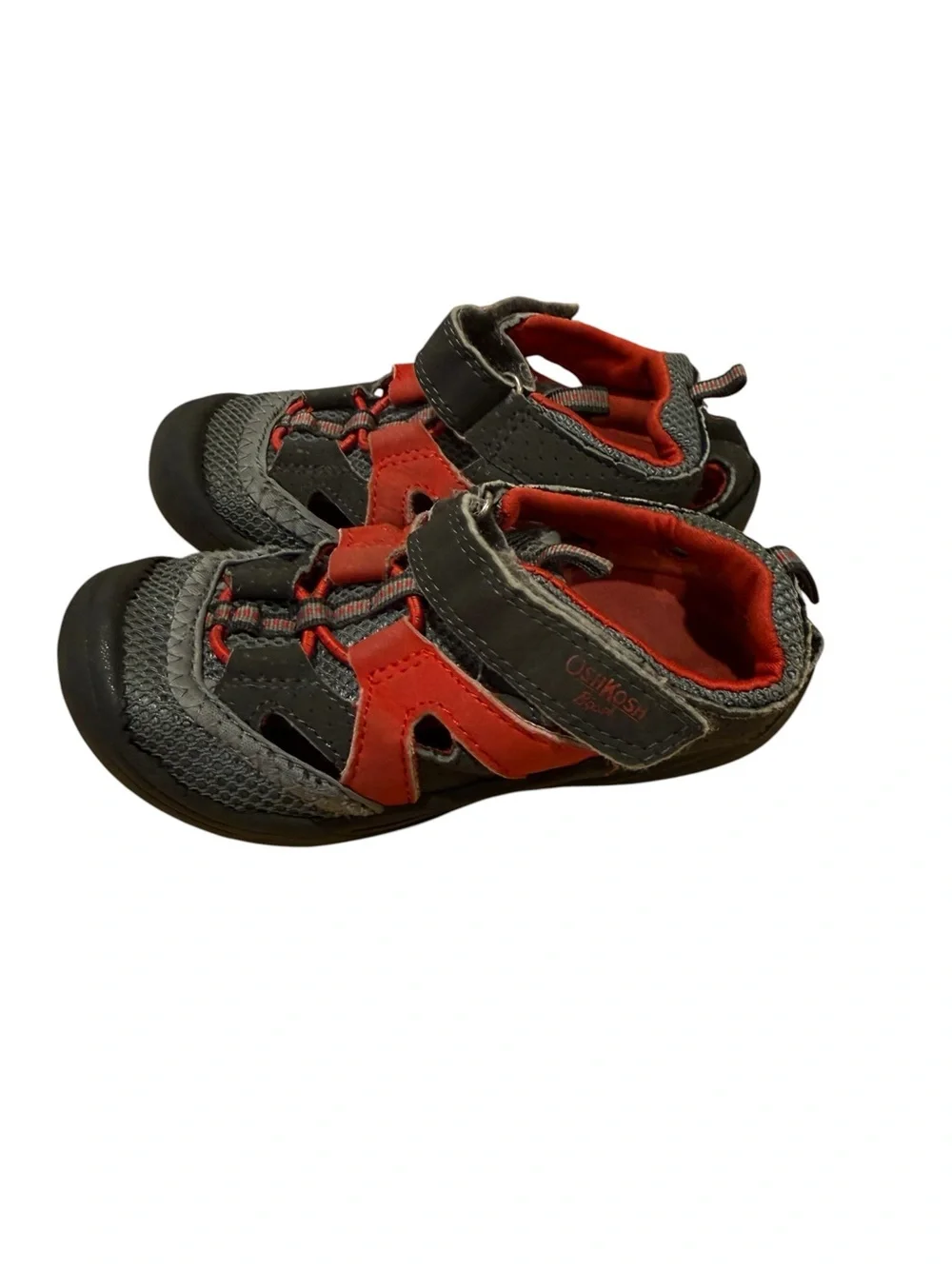 OshKosh B’Gosh Kids Sandals Grey Red Size 9 (Toddler)